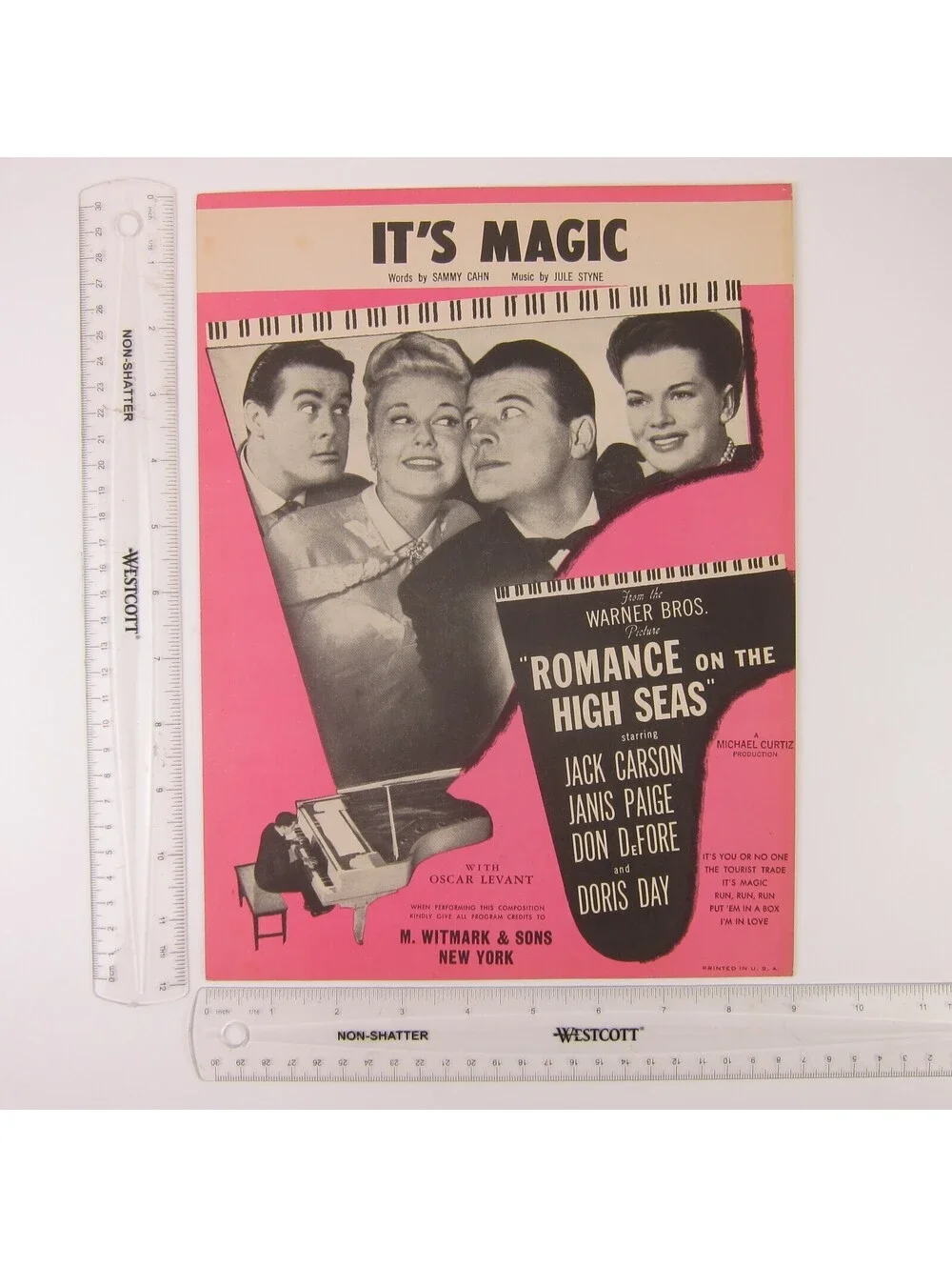 Sheet Music It's Magic Romance on the High Seas Film Doris Day Vintage 1948